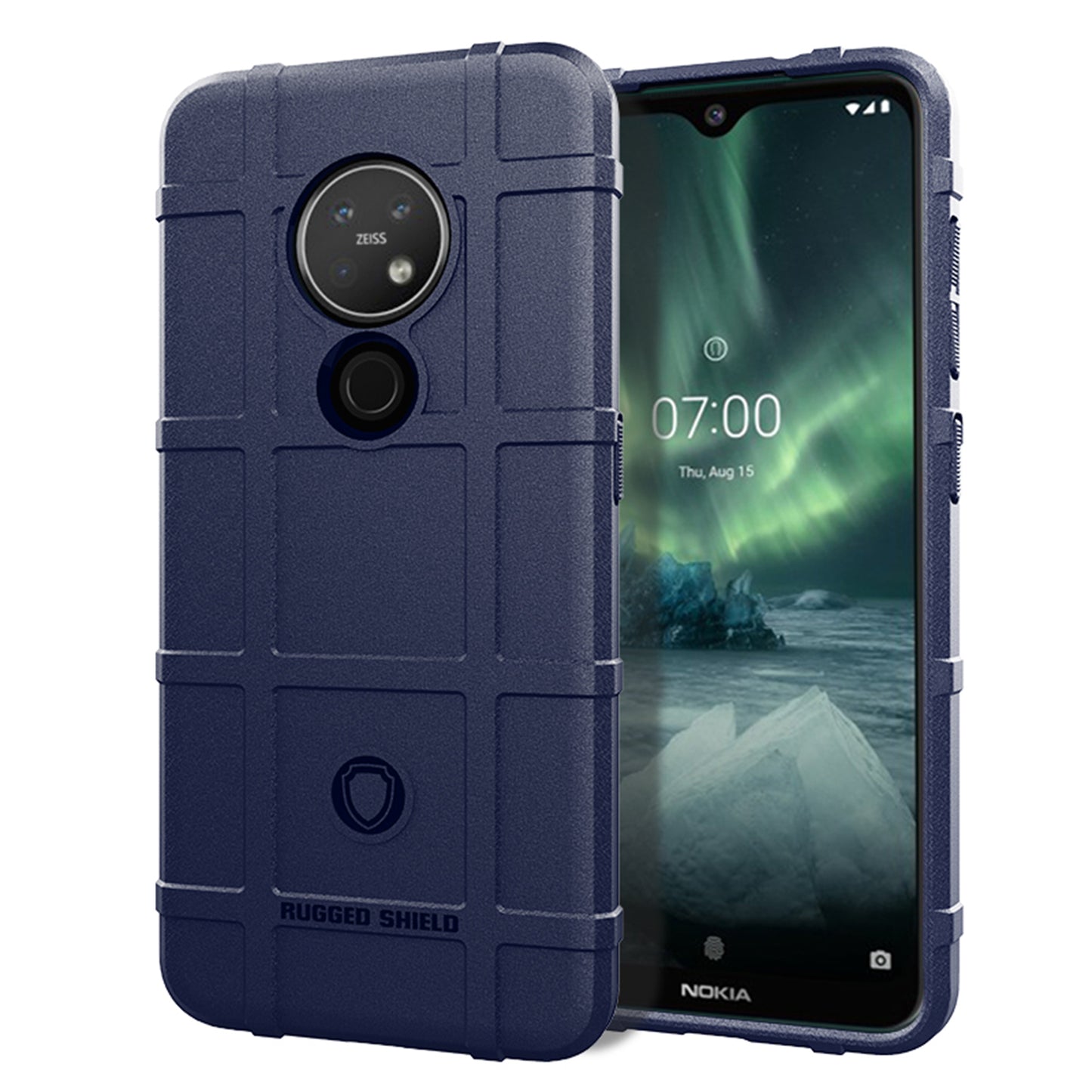 Rugged Square Grid Texture Thicken Anti-shock TPU Phone Covering Case for Nokia 7.2