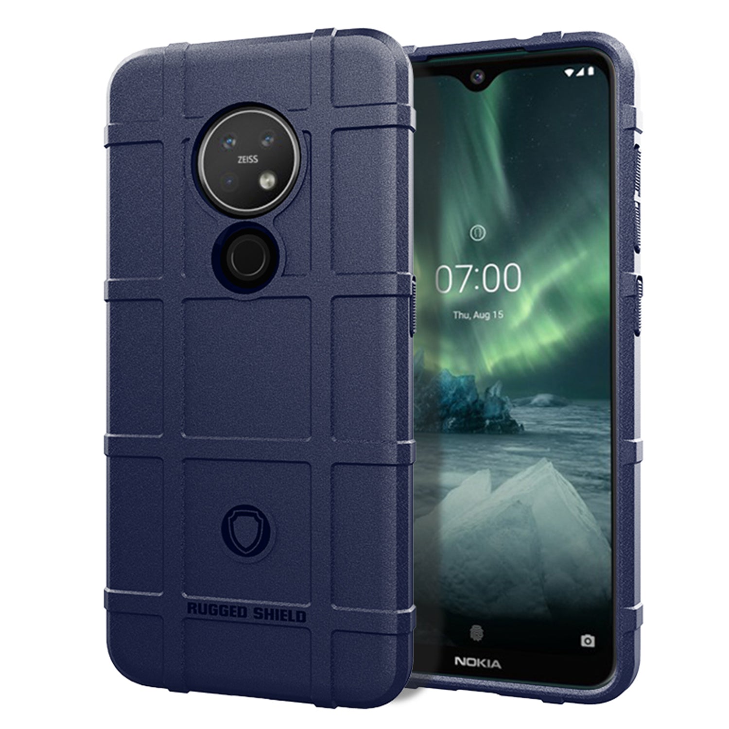 Rugged Square Grid Texture Thicken Anti-shock TPU Phone Covering Case for Nokia 7.2