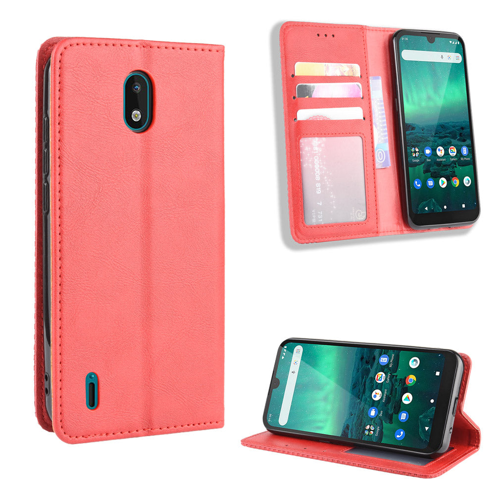 Retro Magnetic Leather with Wallet Phone Cover for Nokia 1.3