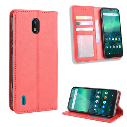 Retro Magnetic Leather with Wallet Phone Cover for Nokia 1.3