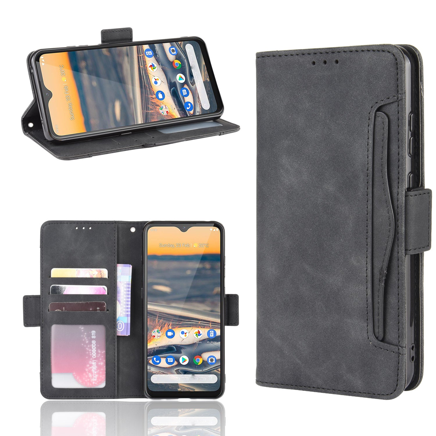 Multiple Card Slots Magnetic PU Leather Shell for Nokia 5.3