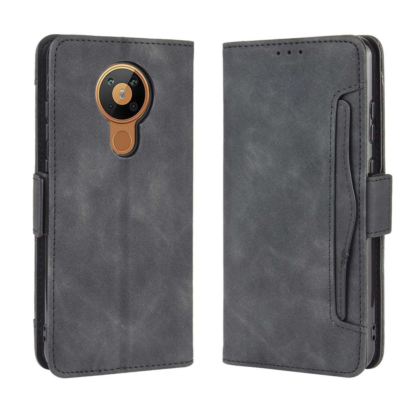 Multiple Card Slots Magnetic PU Leather Shell for Nokia 5.3