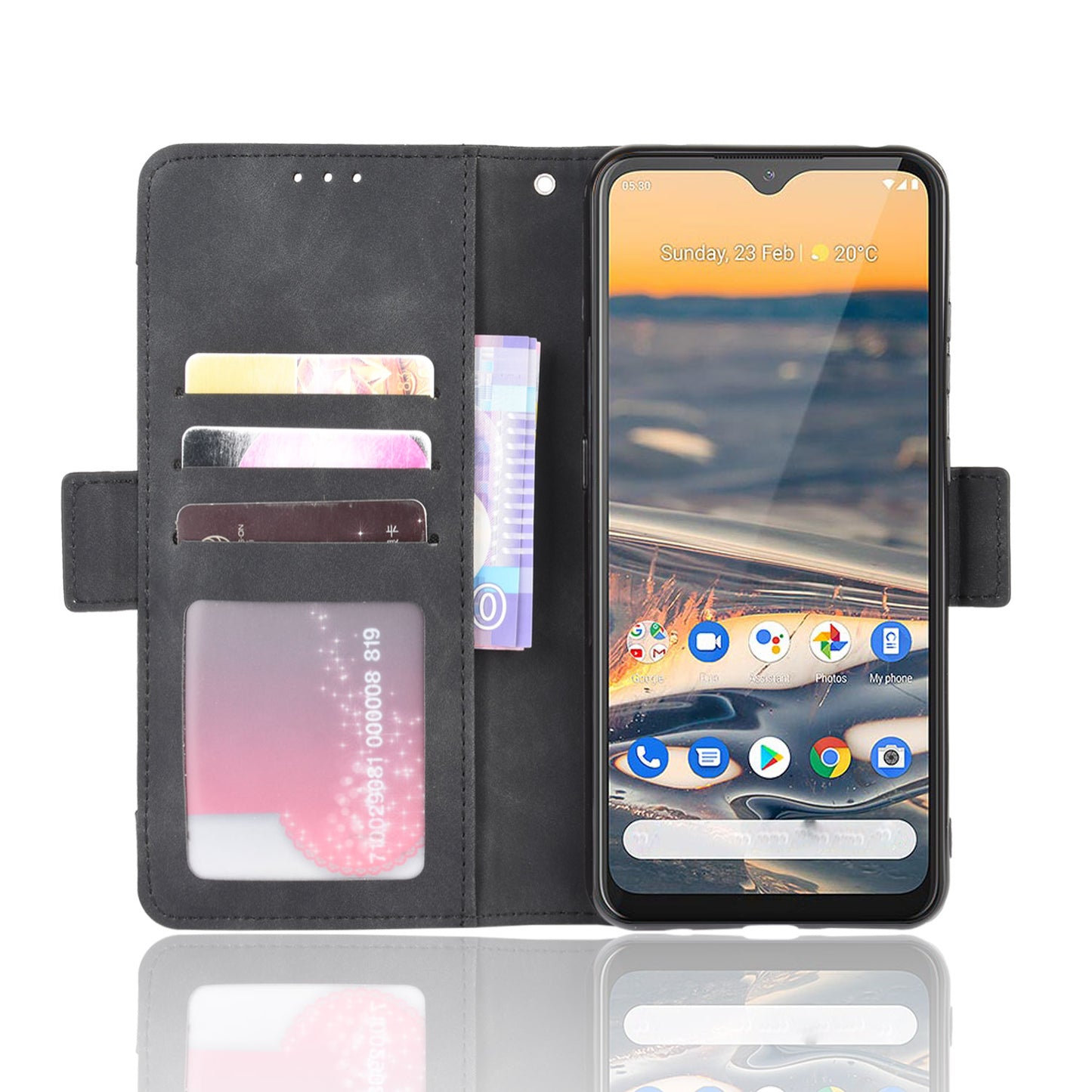 Multiple Card Slots Magnetic PU Leather Shell for Nokia 5.3