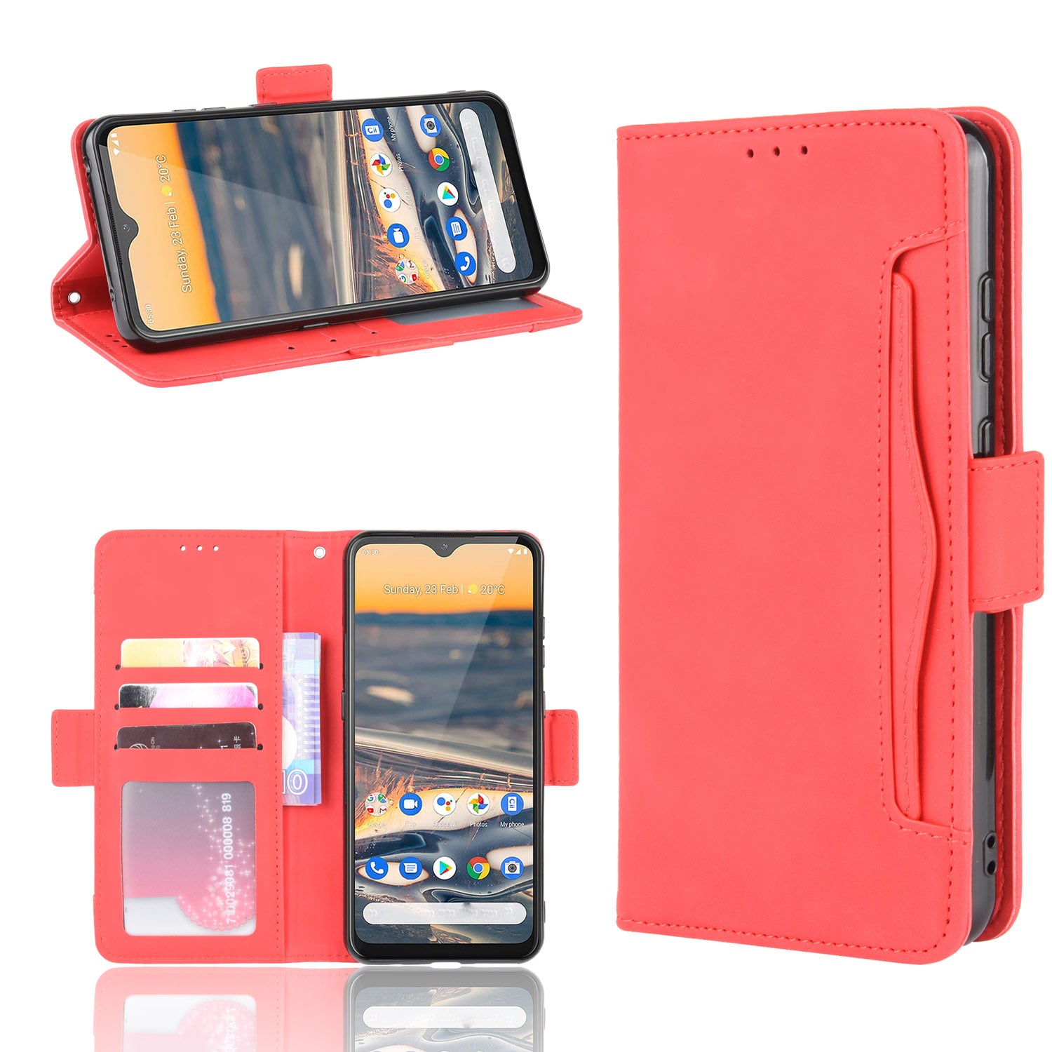 Multiple Card Slots Magnetic PU Leather Shell for Nokia 5.3