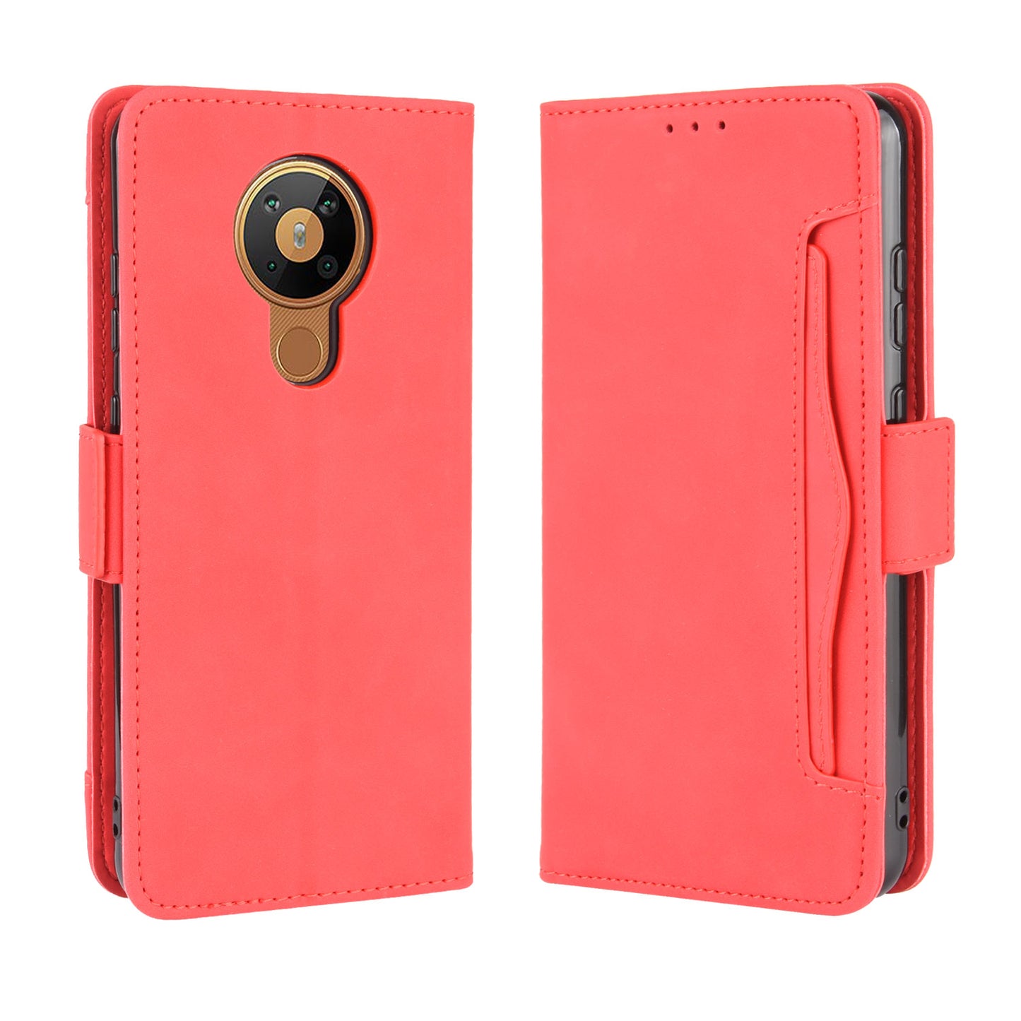 Multiple Card Slots Magnetic PU Leather Shell for Nokia 5.3