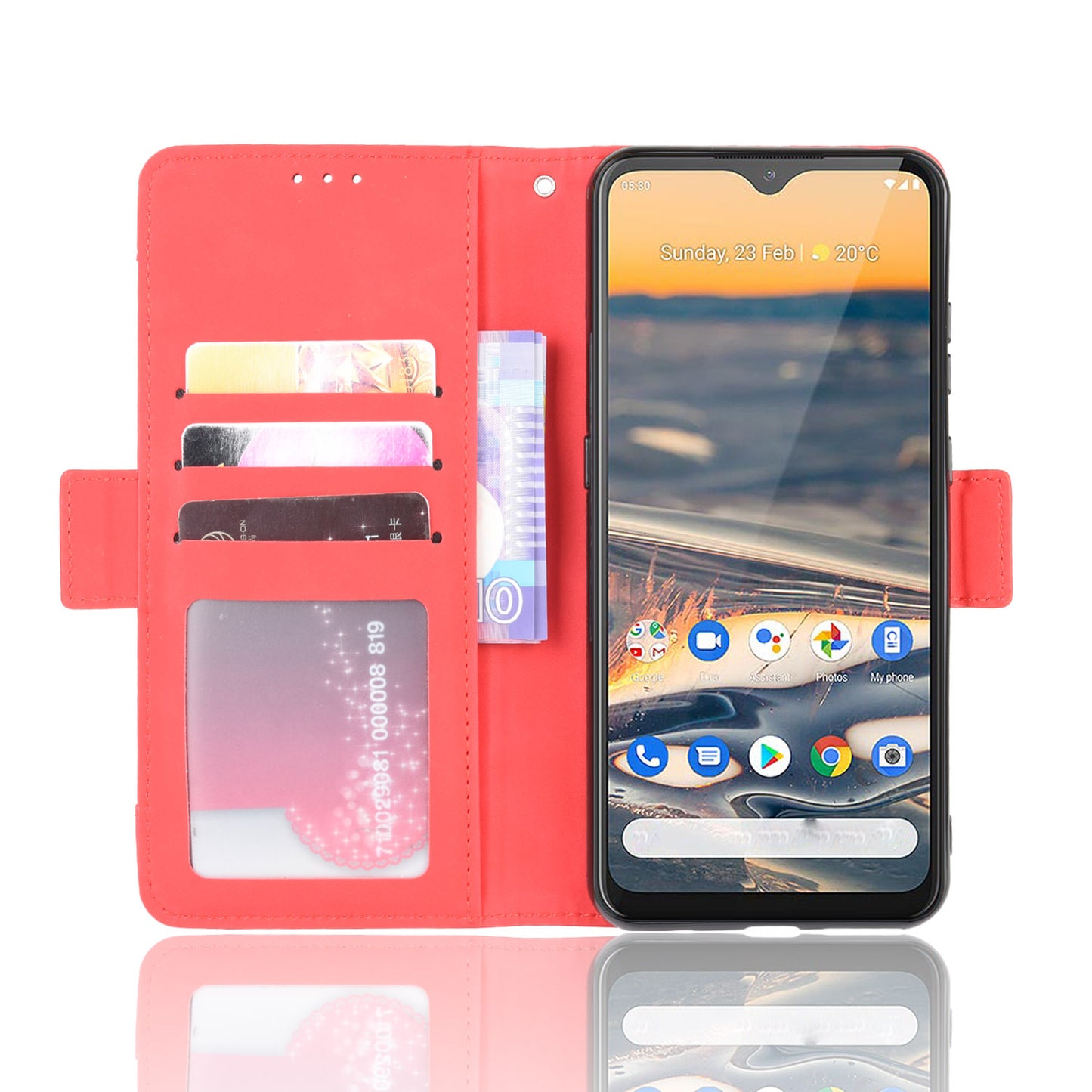 Multiple Card Slots Magnetic PU Leather Shell for Nokia 5.3