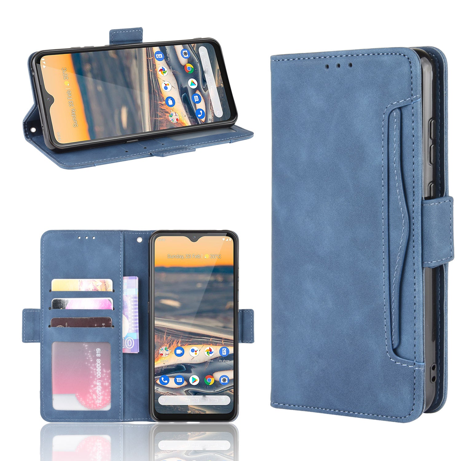 Multiple Card Slots Magnetic PU Leather Shell for Nokia 5.3