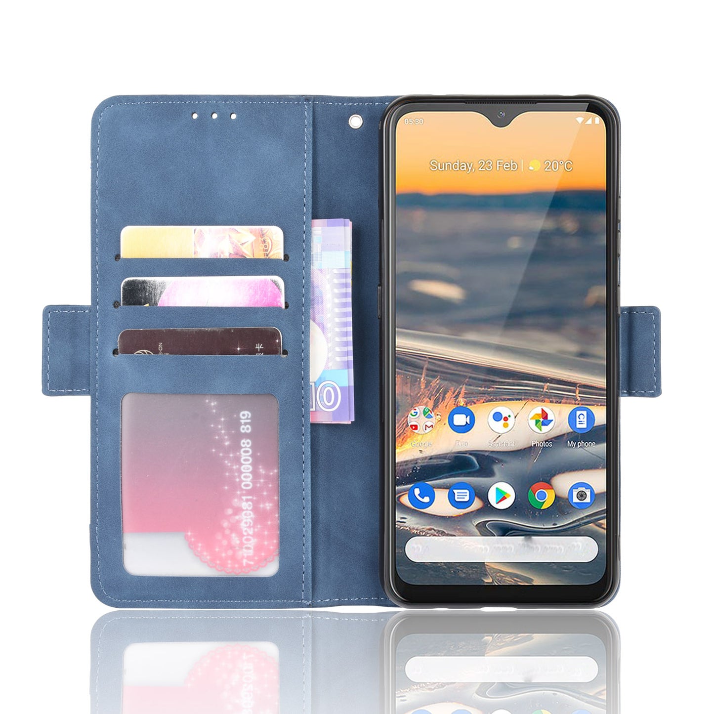 Multiple Card Slots Magnetic PU Leather Shell for Nokia 5.3