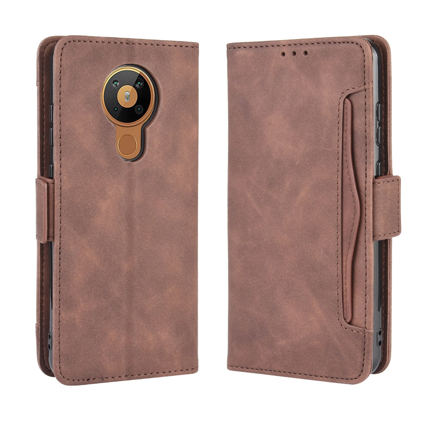 Multiple Card Slots Magnetic PU Leather Shell for Nokia 5.3