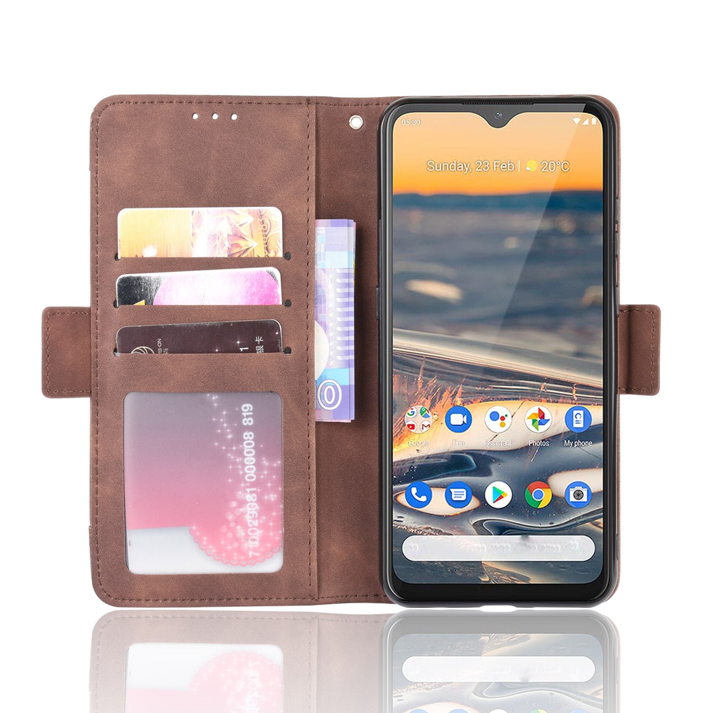 Multiple Card Slots Magnetic PU Leather Shell for Nokia 5.3