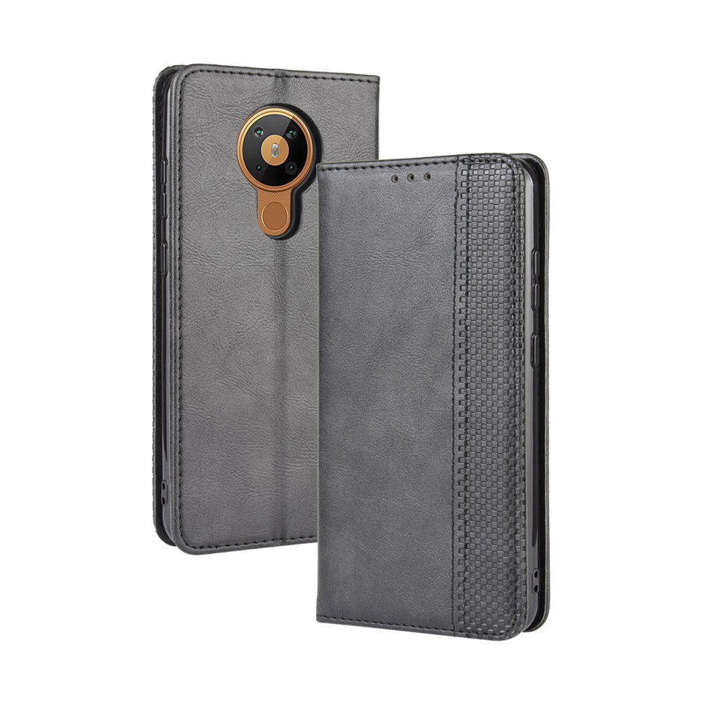 Retro Leather Auto-absorbed Protection Case with Wallet for Nokia 5.3