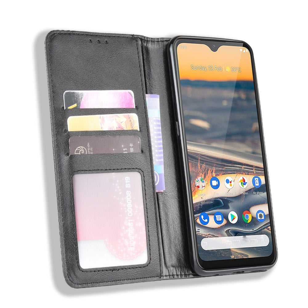 Retro Leather Auto-absorbed Protection Case with Wallet for Nokia 5.3
