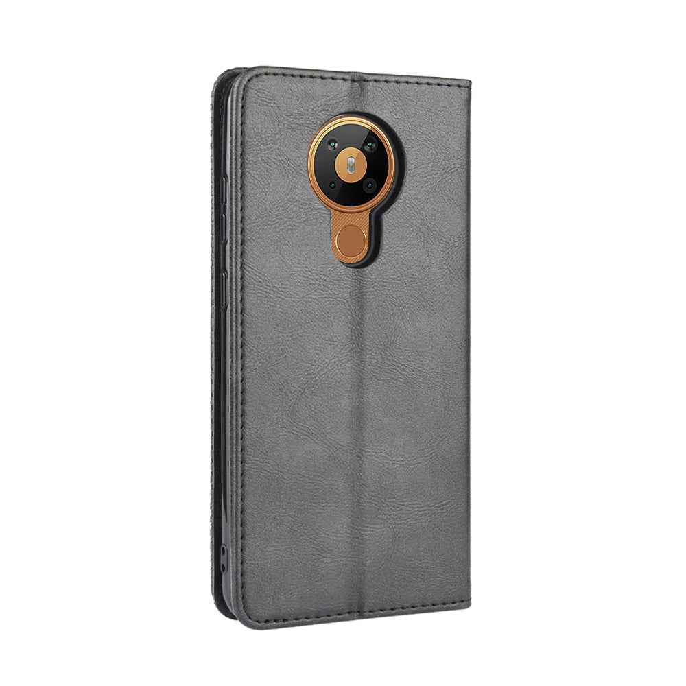 Retro Leather Auto-absorbed Protection Case with Wallet for Nokia 5.3