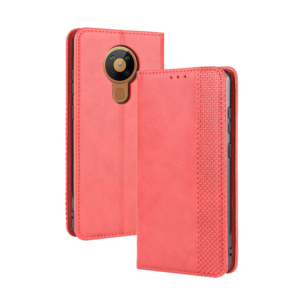 Retro Leather Auto-absorbed Protection Case with Wallet for Nokia 5.3