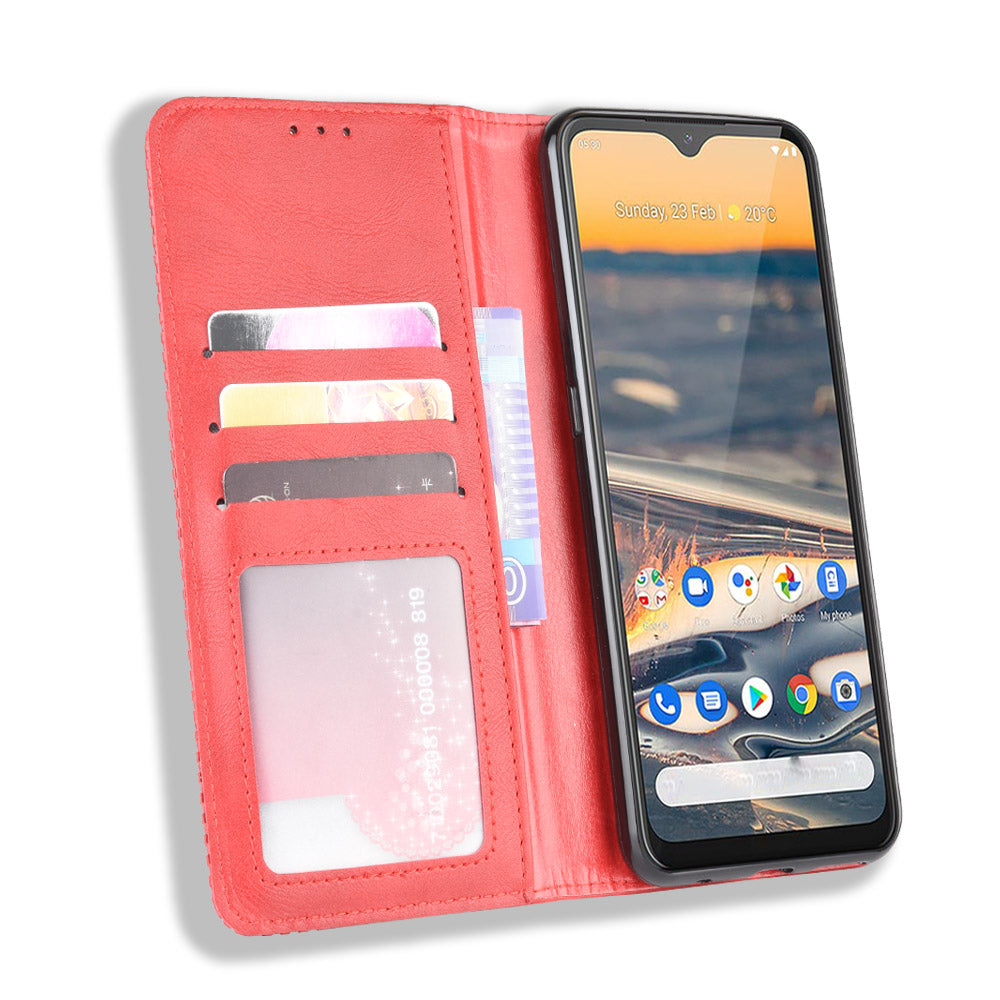 Retro Leather Auto-absorbed Protection Case with Wallet for Nokia 5.3