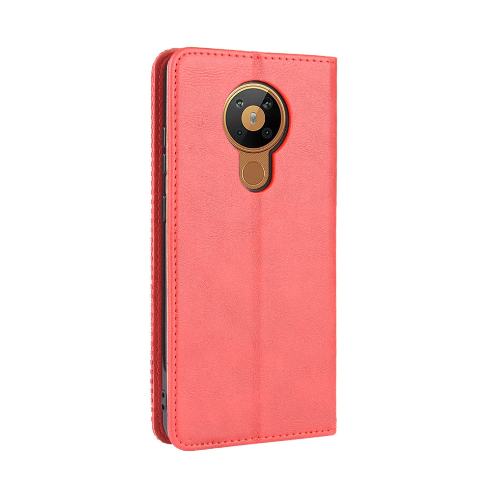 Retro Leather Auto-absorbed Protection Case with Wallet for Nokia 5.3