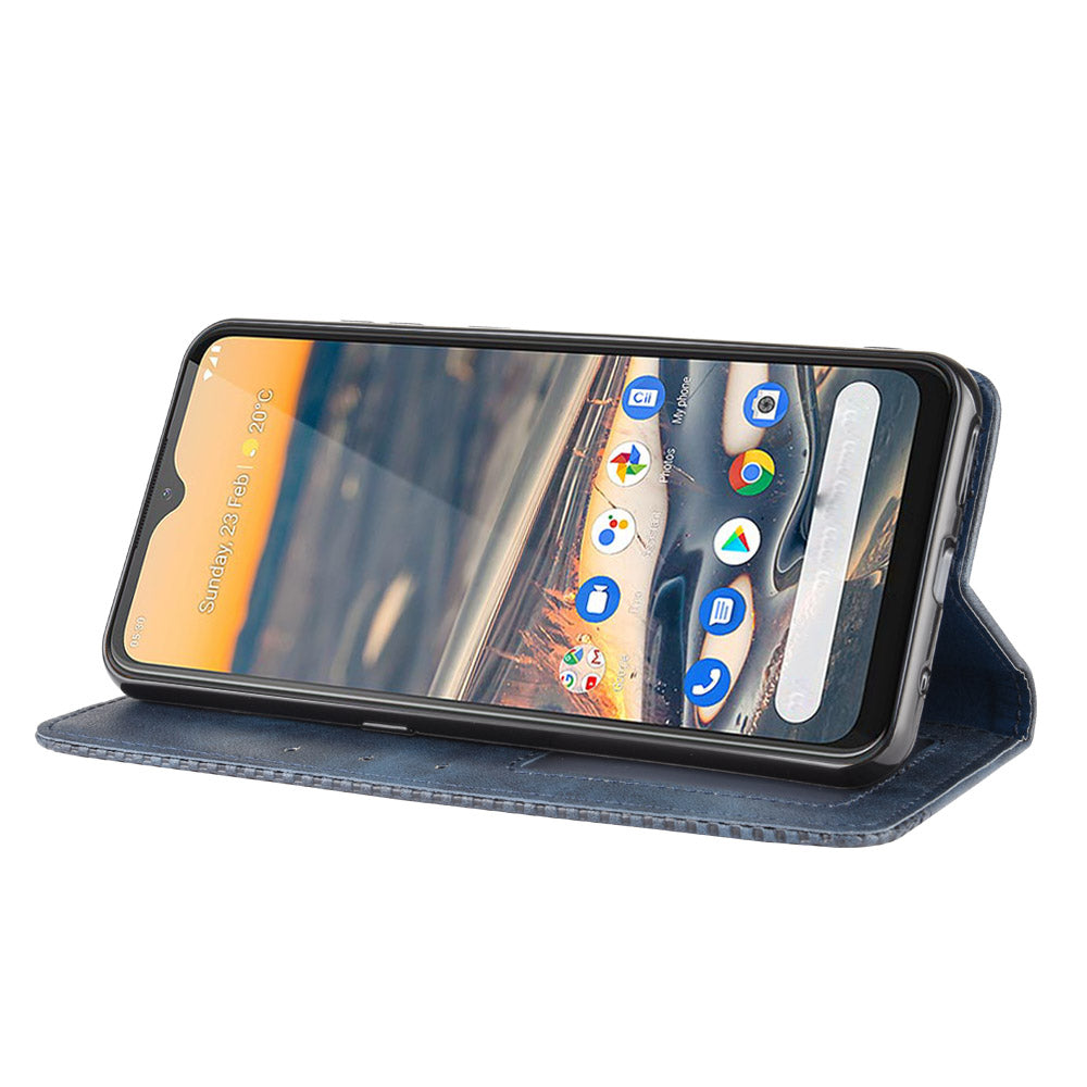 Retro Leather Auto-absorbed Protection Case with Wallet for Nokia 5.3
