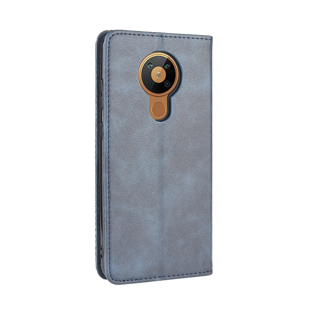 Retro Leather Auto-absorbed Protection Case with Wallet for Nokia 5.3