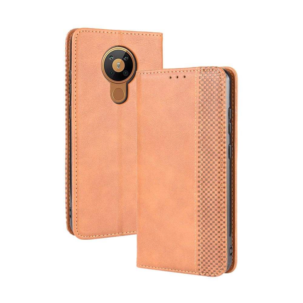 Retro Leather Auto-absorbed Protection Case with Wallet for Nokia 5.3