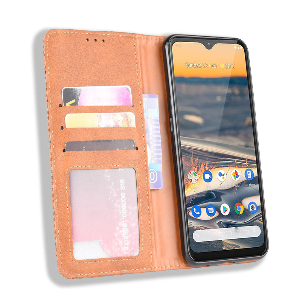 Retro Leather Auto-absorbed Protection Case with Wallet for Nokia 5.3