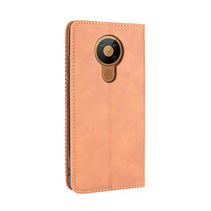 Retro Leather Auto-absorbed Protection Case with Wallet for Nokia 5.3