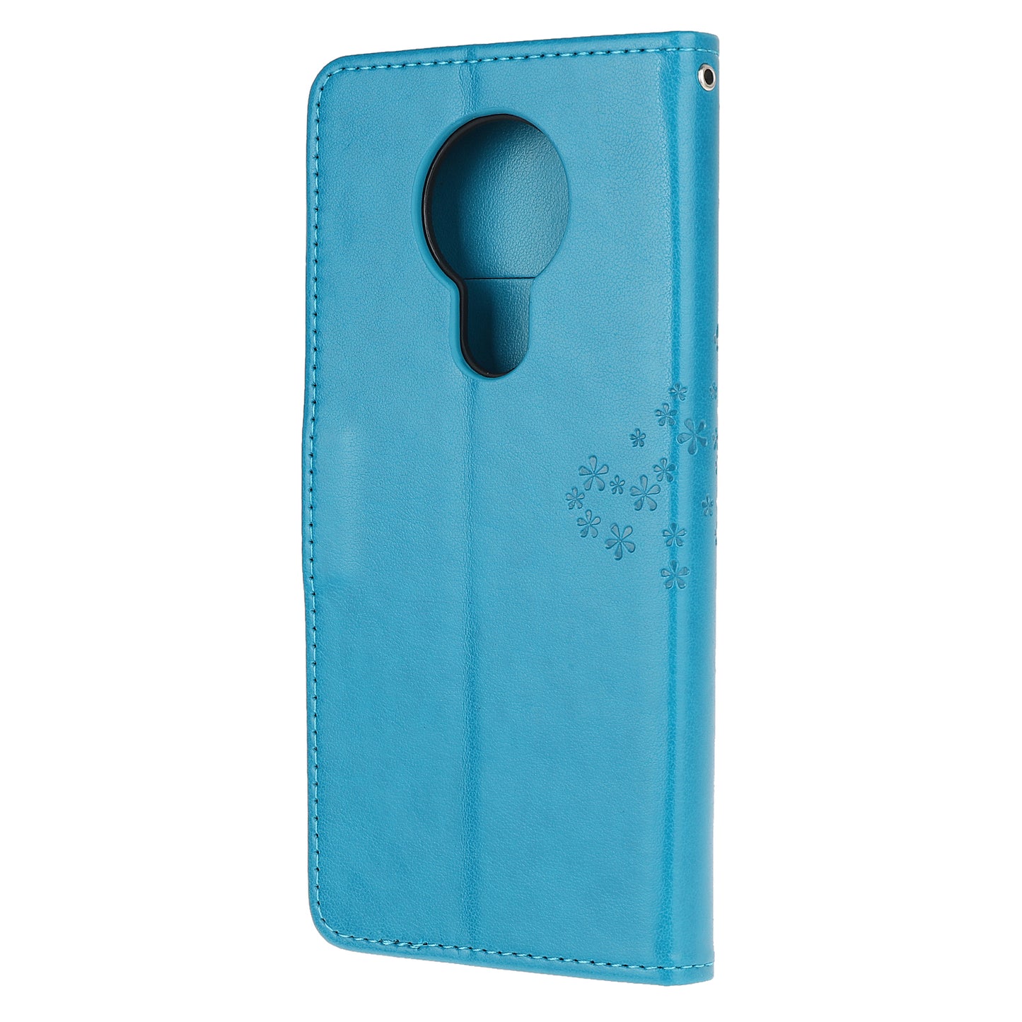 Imprint Tree Owl Leather with Wallet Flip Cover for Nokia 5.3
