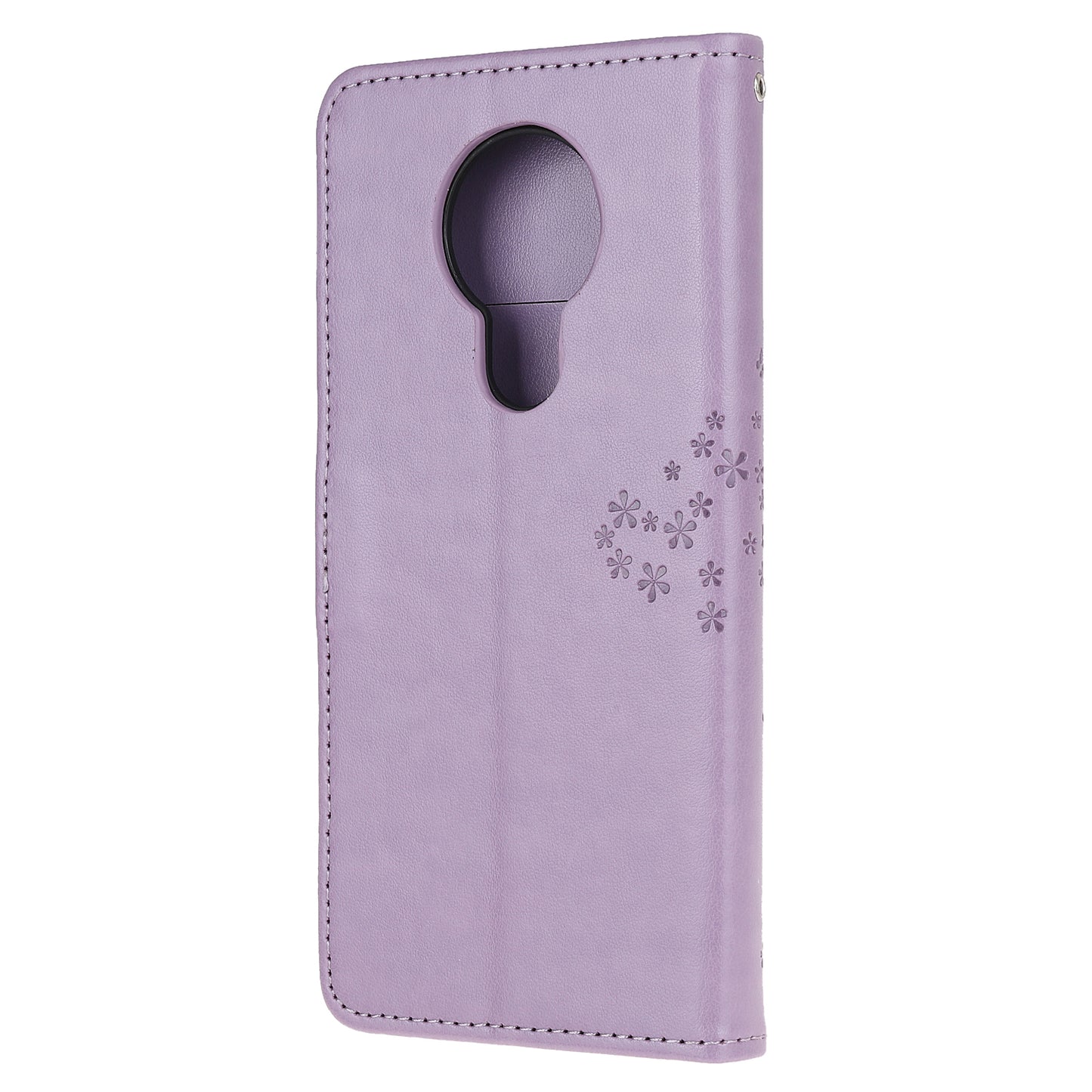 Imprint Tree Owl Leather with Wallet Flip Cover for Nokia 5.3