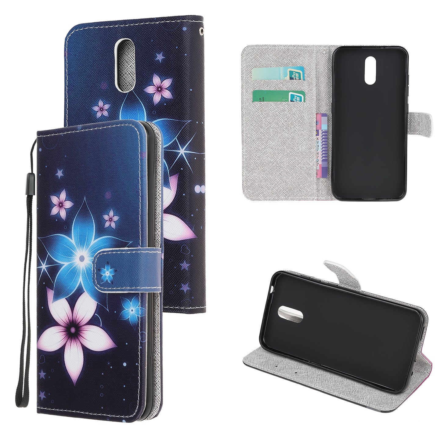 New Pattern Printing Cross Texture Stand Leather Wallet Case for Nokia 2.3