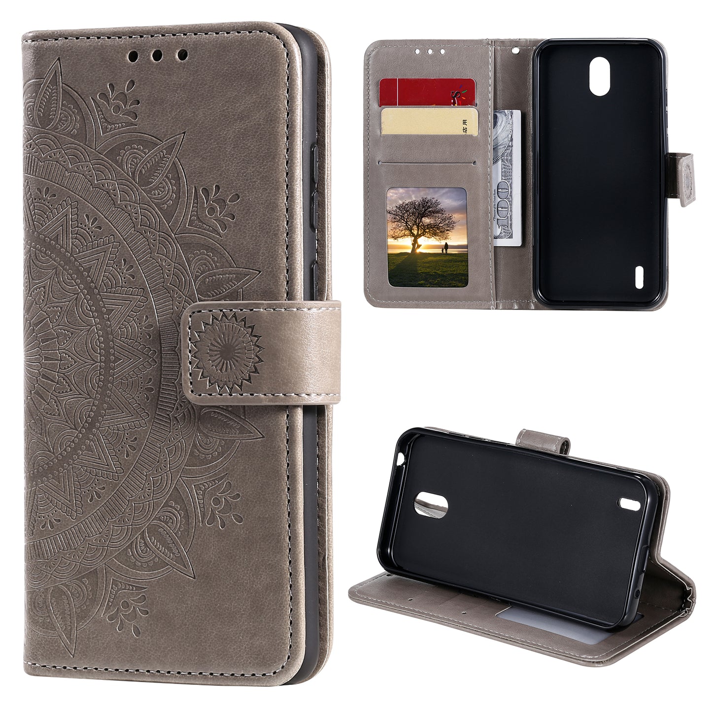 Imprint Mandala Pattern Leather Unique Shell for Nokia 1.3
