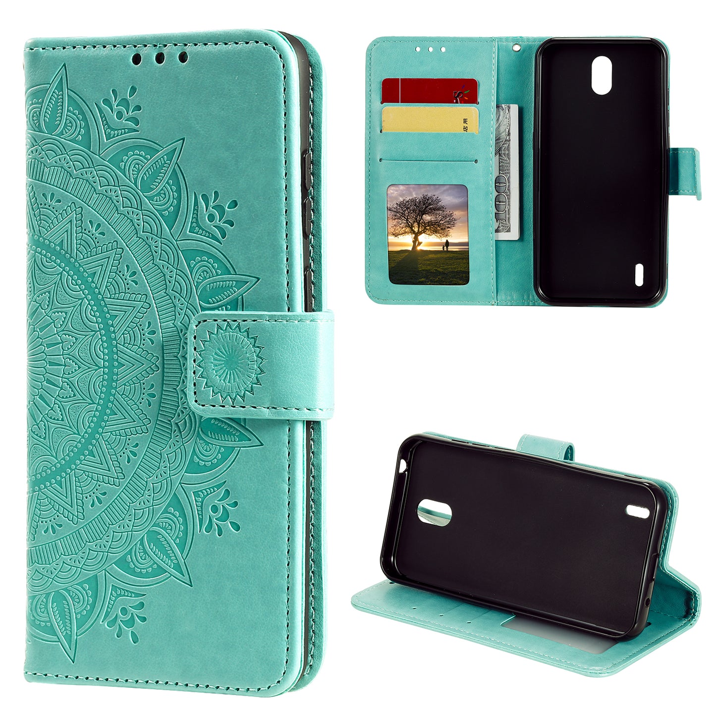 Imprint Mandala Pattern Leather Unique Shell for Nokia 1.3