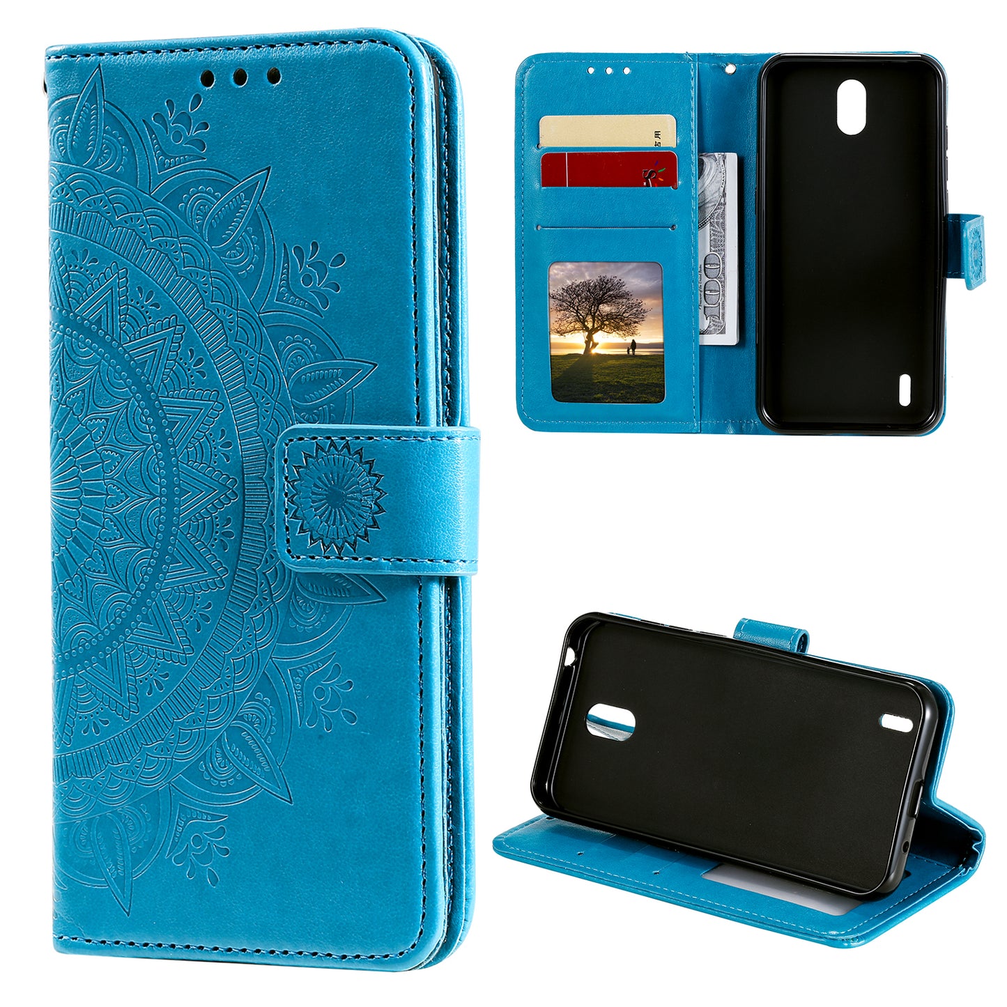 Imprint Mandala Pattern Leather Unique Shell for Nokia 1.3
