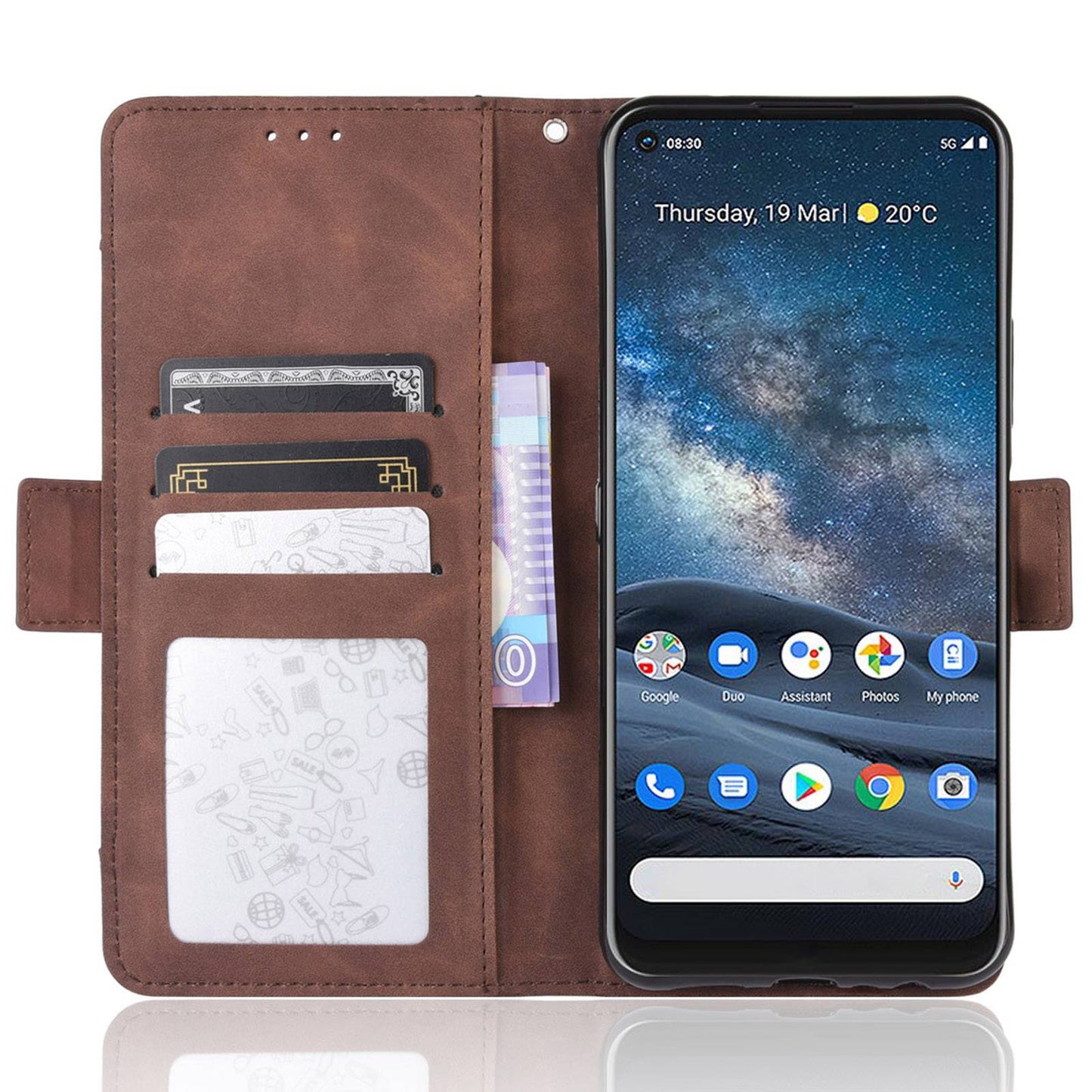 Leather with Wallet Stand Mobile Phone Case for Nokia 8.3 5G Anti-Collision Phone Cover