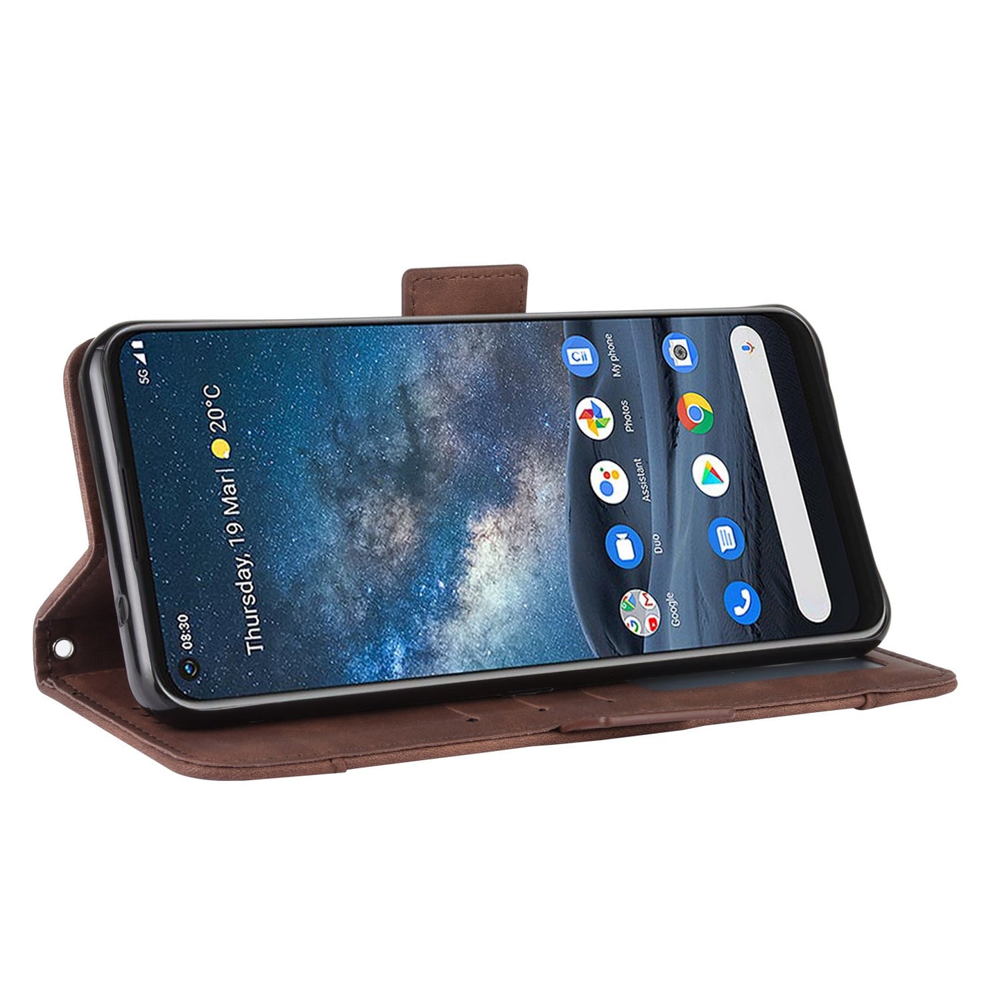 Leather with Wallet Stand Mobile Phone Case for Nokia 8.3 5G Anti-Collision Phone Cover