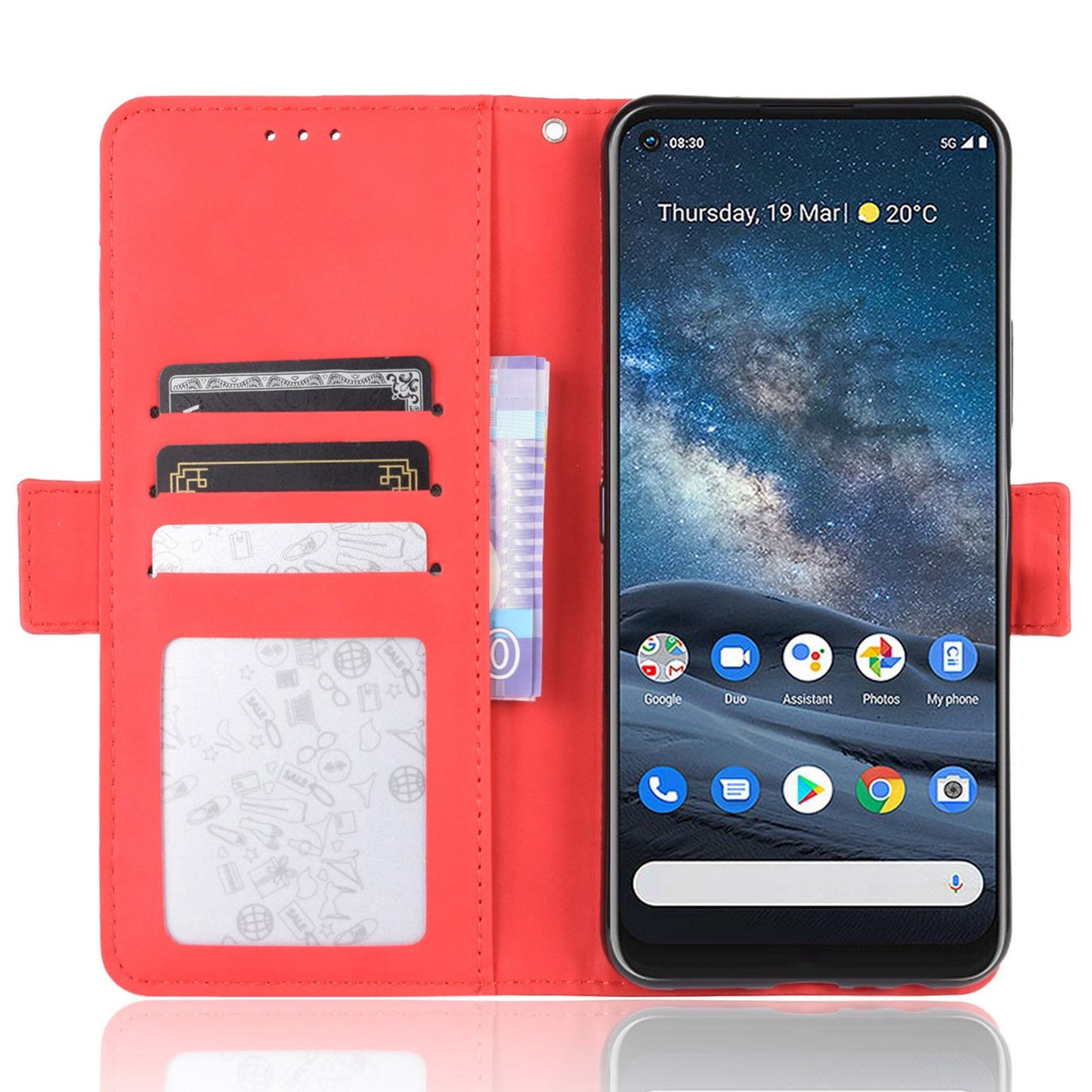 Leather with Wallet Stand Mobile Phone Case for Nokia 8.3 5G Anti-Collision Phone Cover