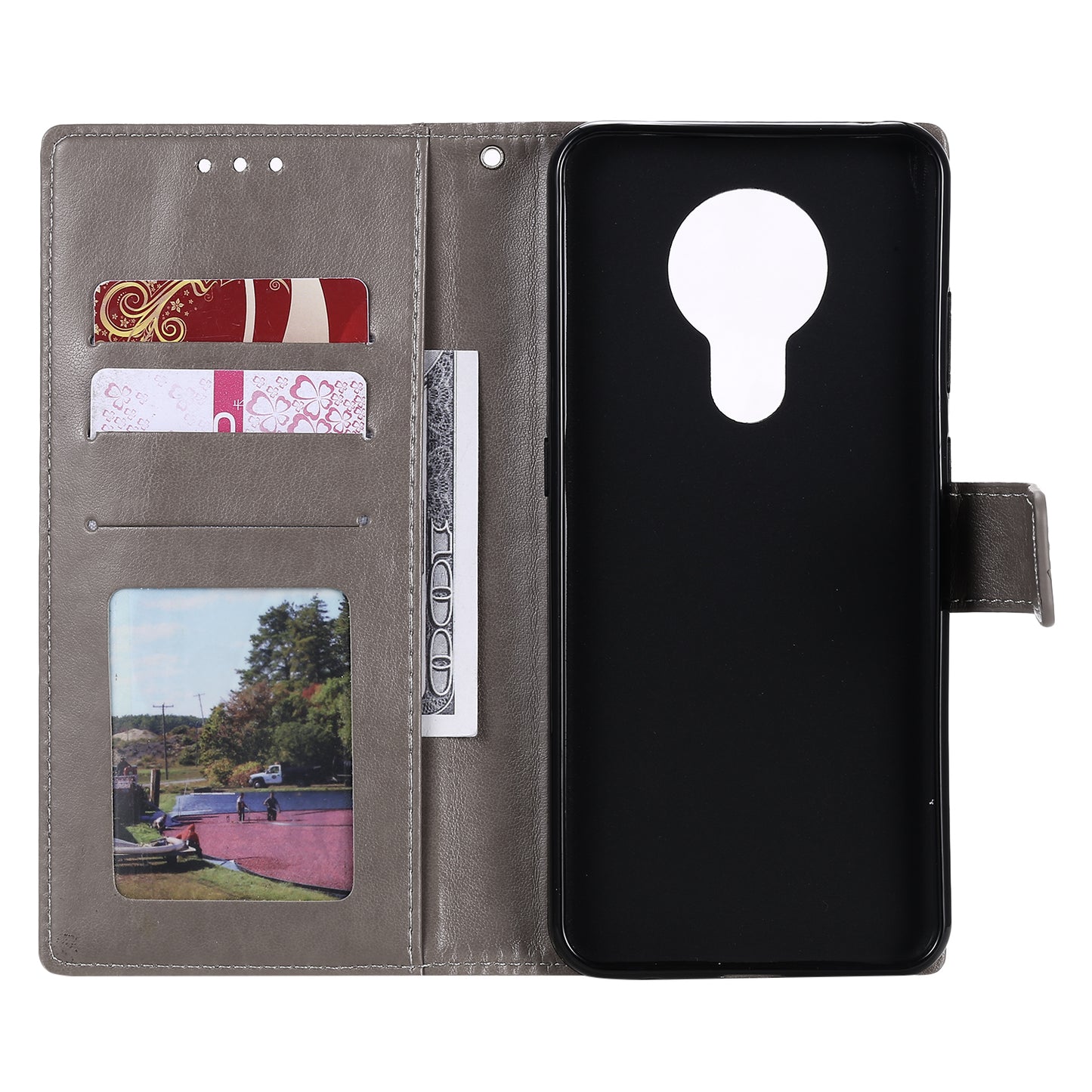 Imprinted Mandala Flower with Wallet Leather Cover with Strap for Nokia 5.3