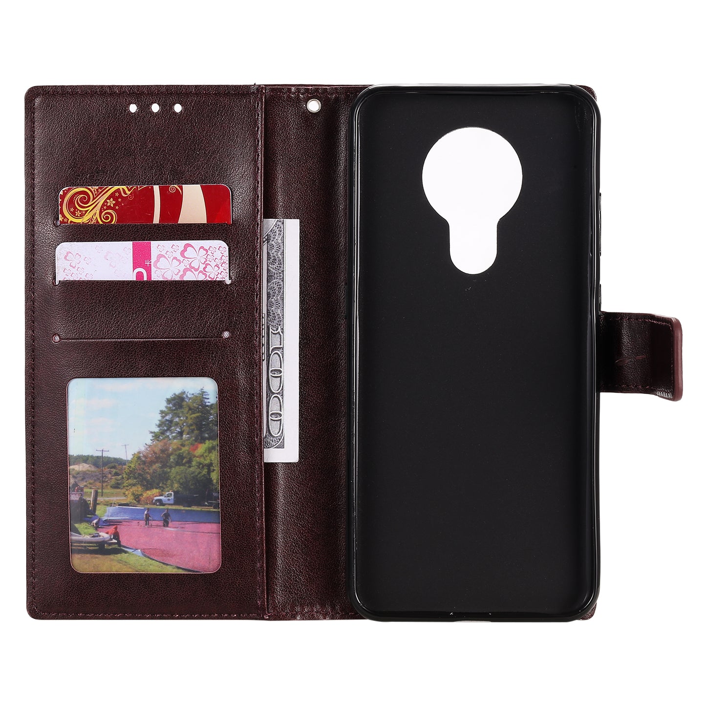 Imprinted Mandala Flower with Wallet Leather Cover with Strap for Nokia 5.3