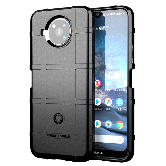 Shock-proof Rugged Square Grid Skin TPU Back Shell for Nokia 8.3 5G