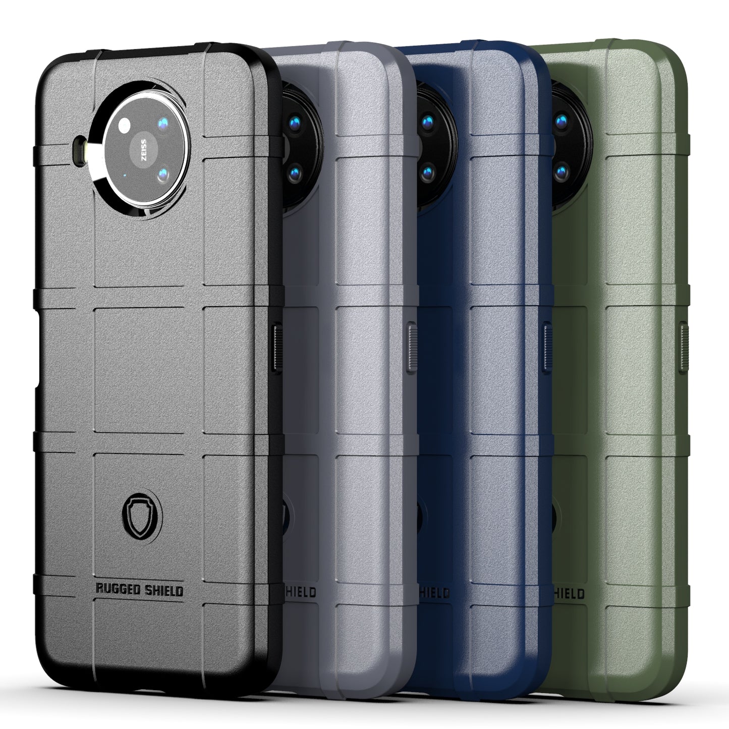 Shock-proof Rugged Square Grid Skin TPU Back Shell for Nokia 8.3 5G