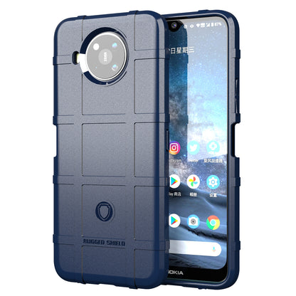Shock-proof Rugged Square Grid Skin TPU Back Shell for Nokia 8.3 5G