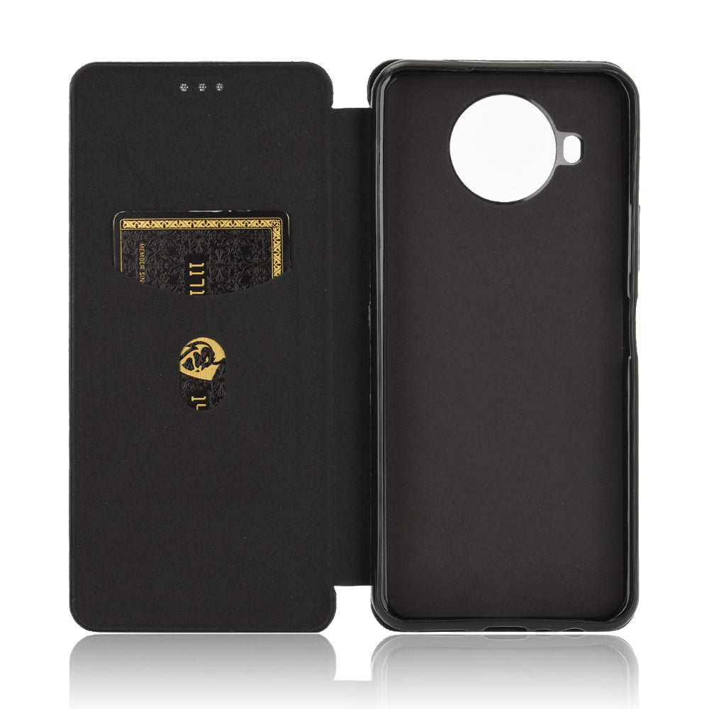 Carbon Fiber Texture Auto-absorbed Leather Shell for Nokia 8.3 5G