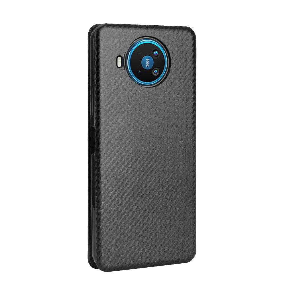 Carbon Fiber Texture Auto-absorbed Leather Shell for Nokia 8.3 5G