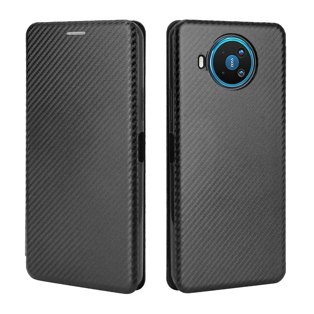 Carbon Fiber Texture Auto-absorbed Leather Shell for Nokia 8.3 5G