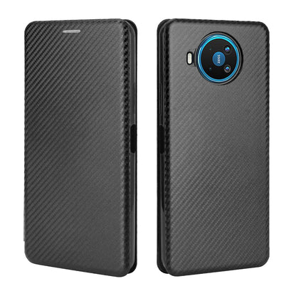 Carbon Fiber Texture Auto-absorbed Leather Shell for Nokia 8.3 5G