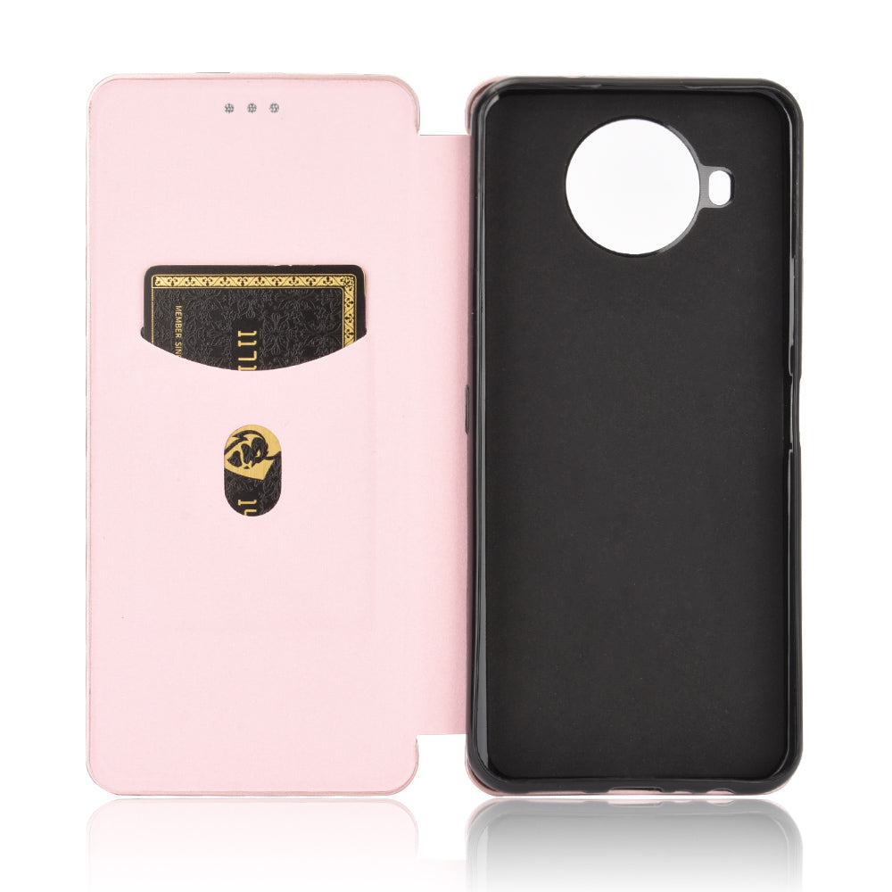 Carbon Fiber Texture Auto-absorbed Leather Shell for Nokia 8.3 5G
