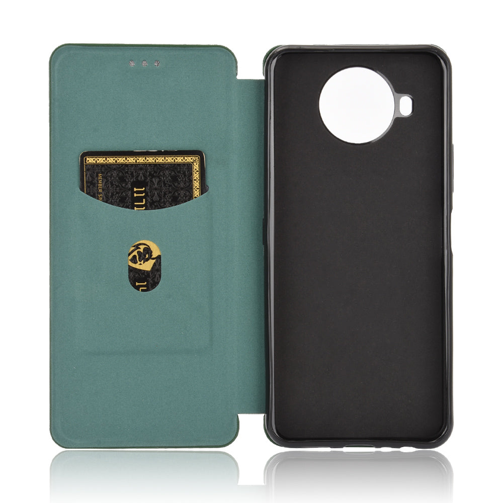 Carbon Fiber Texture Auto-absorbed Leather Shell for Nokia 8.3 5G