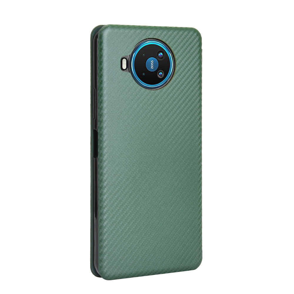 Carbon Fiber Texture Auto-absorbed Leather Shell for Nokia 8.3 5G