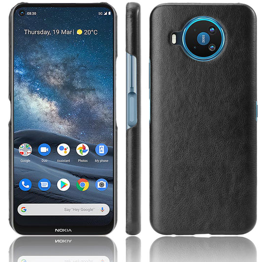 Litchi Skin Leather Coated PC Phone Shell for Nokia 8.3 5G