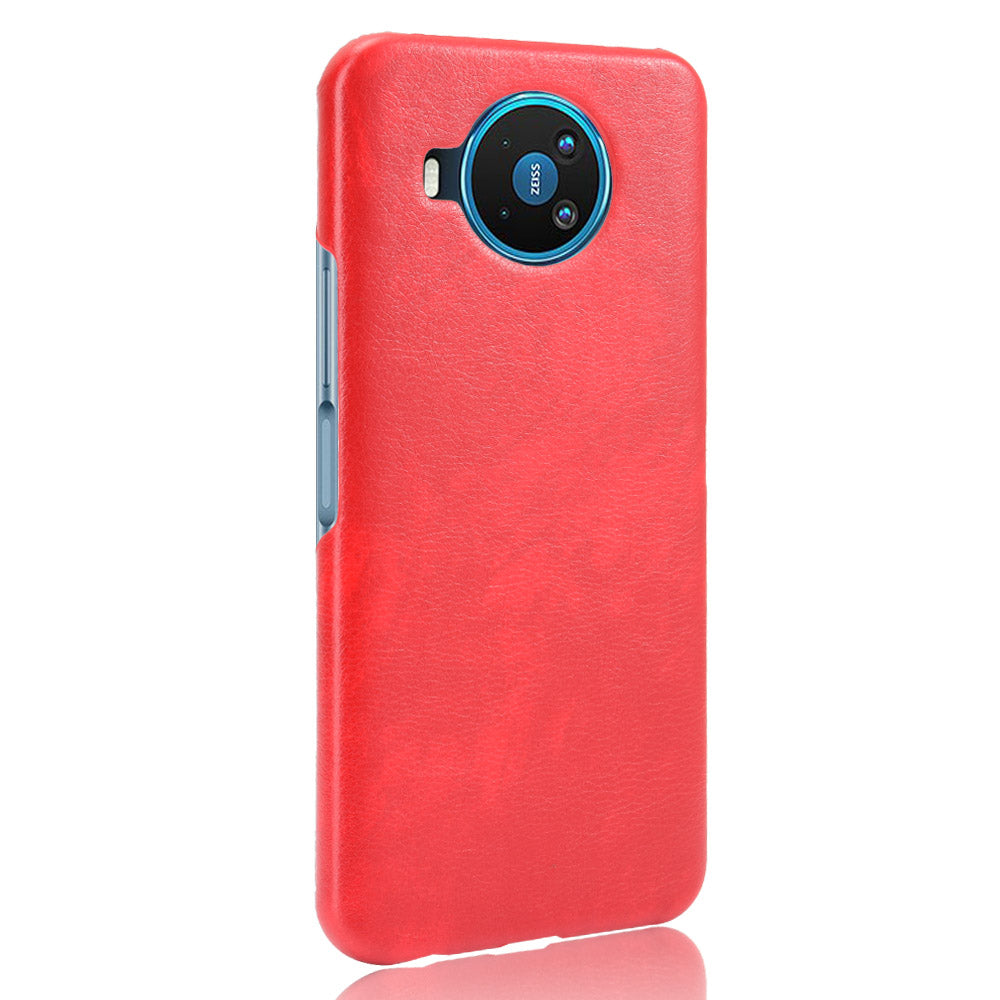 Litchi Skin Leather Coated PC Phone Shell for Nokia 8.3 5G