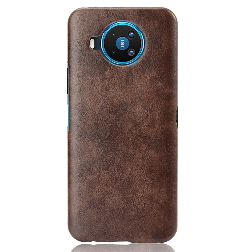 Litchi Skin Leather Coated PC Phone Shell for Nokia 8.3 5G