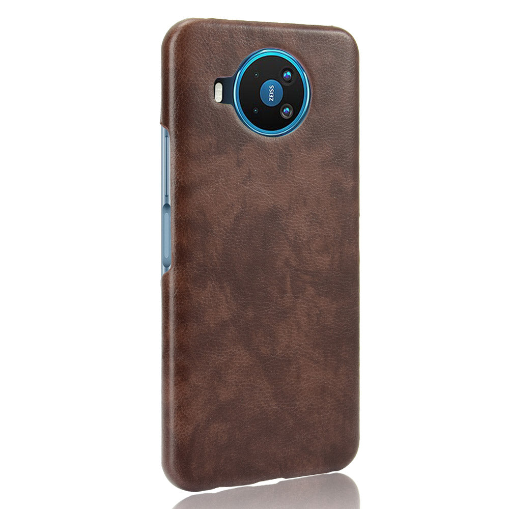 Litchi Skin Leather Coated PC Phone Shell for Nokia 8.3 5G